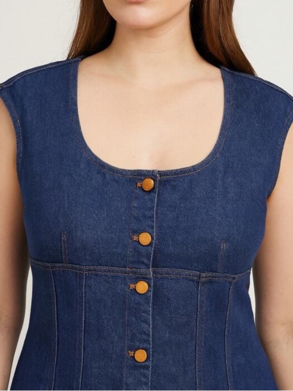 Madewell Denim Midi Dress - Picture 2 of 7
